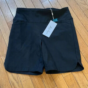 Lady Hagen Women's Bermuda Shorts Black Size M 7" Inseam Casual